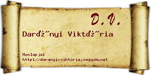 Darányi Viktória névjegykártya